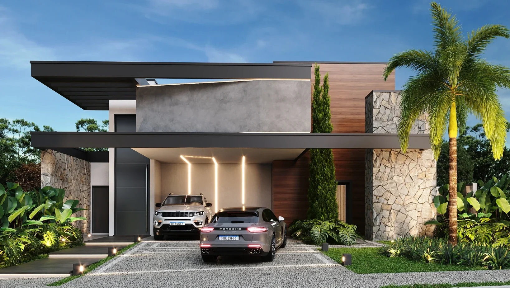 fachada-de-casa-contemporanea-com-pedra