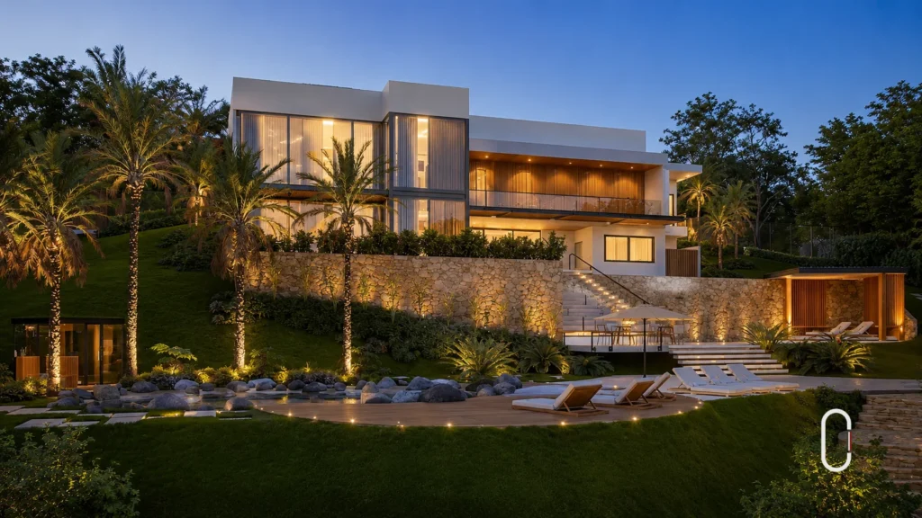 Casa Bauru em terreno de 3.800m² com arquitetura integrada ao relevo e à natureza em Itatiba SP