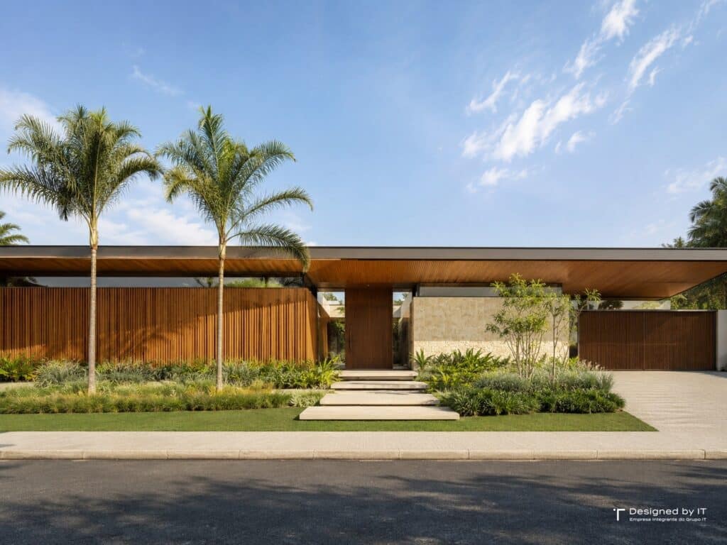 Arquitetura contemporânea térrea no Condomínio EntreVerdes em terreno de 1.200 m² 1 casa contemporanea brasileira no entreverdes arquiteto campinas5